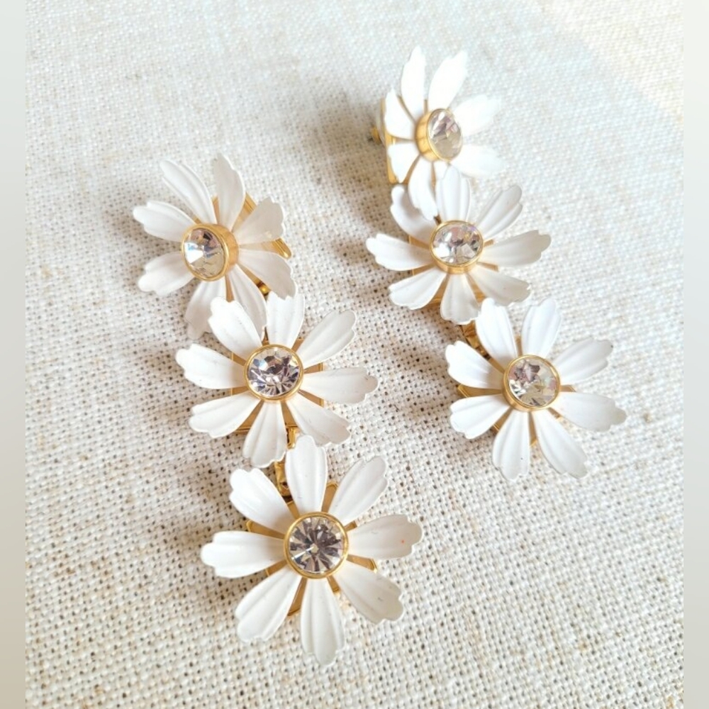 J. Crew Floral Statement Earrings - Picture 2 of 4
